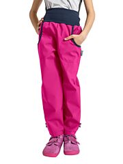 Unuo, Dětské softshellové kalhoty s fleecem pružné Basic, Fuchsiová  - 98/104