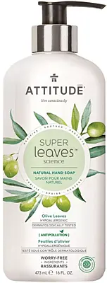 Přírodní mýdlo na ruce ATTITUDE Super leaves s detoxikačním účinkem - olivové listy 473 ml