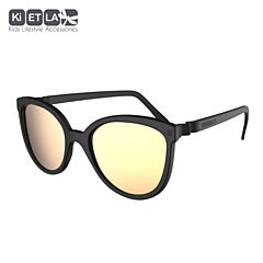 Detské slnečné okuliare KiETLA CraZyg-Zag BuZZ 6-9 rokov - Black zrkadlovky