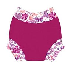 Neoprenové kojenecké plavky Růžový motýl - XS