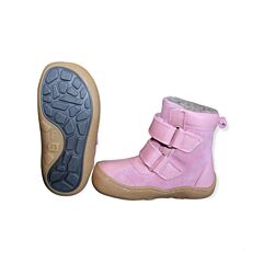 Filii barefoot obuv - ANAPURNA BIO velours wool velcro - růžové - 23