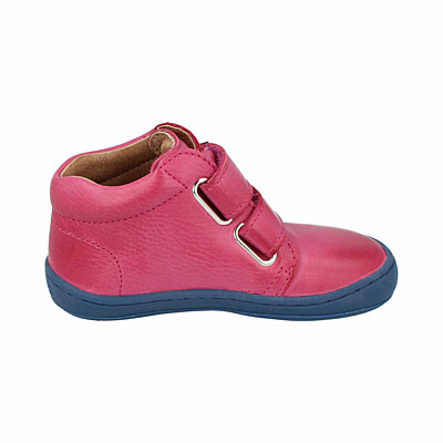 Filii barefoot kotníková obuv - nappa pink velcro