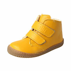 Filii barefoot kotníková obuv - softFEET bio nappa mustard wool velcro - 27