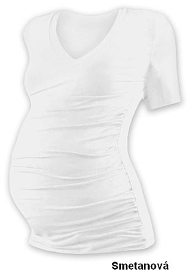 Těhotenské tričko "V" výstřih VANDA krátký rukáv Jožánek