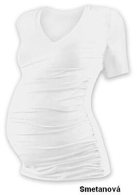 Těhotenské tričko "V" výstřih VANDA krátký rukáv Jožánek