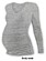 Tehotenské tričko "V" výstrih VANDA dlhý rukáv Jožánek - S / M, sivý melír