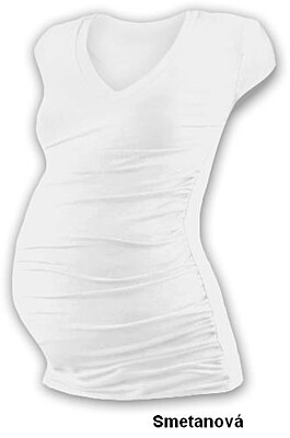 Těhotenské tričko "V" výstřih VANDA mini rukáv Jožánek