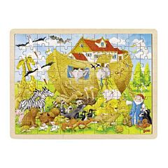 Dřevěné puzzle - Noemova Archa, 96 dílů Goki