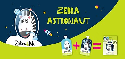 Kapsička na dětskou stravu Kosmonaut ZEBRA&ME