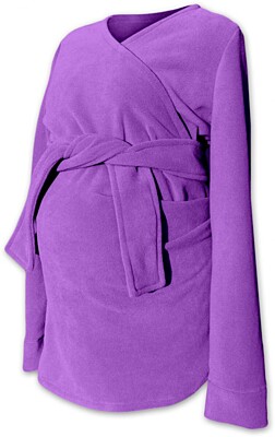 Těhotenský a nosící zavinovací fleecový kabátek ZINA fialový Jožánek