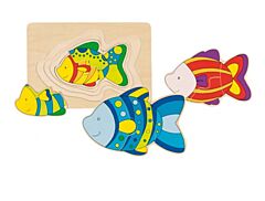 Viacvrstvové puzzle - ryba Goki