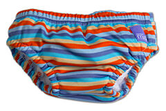 Plenkové plavky Orange Stripe Bambino Mio - S