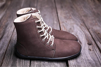 Barefoot kotníkové boty Be Lenka Winter Chocolate