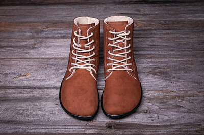 Barefoot kotníkové boty Be Lenka Winter Cognac