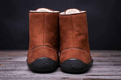 Barefoot kotníkové boty Be Lenka Winter Cognac