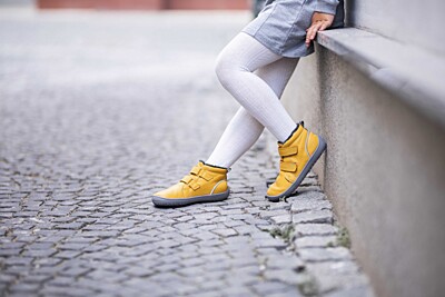 Dětské barefoot boty Be Lenka Penguin - Yellow