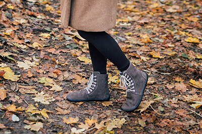 Barefoot kotníkové boty Be Lenka Winter Chocolate