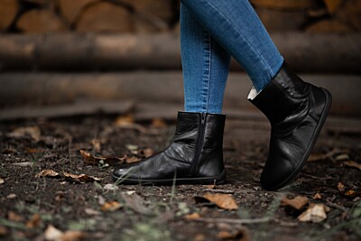 Barefoot kotníkové boty Be Lenka Polar – Black