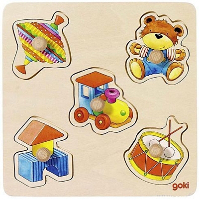 Vkládací dřevěné puzzle – moje hračky Goki