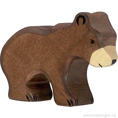 Holztiger - dřevěné medvídě, hnědé