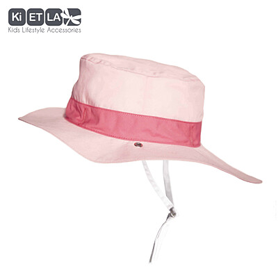 KiETLA oboujstraný klobouček s UV ochranou – pink-sky