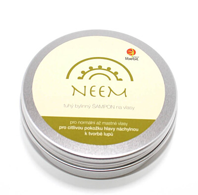 Libebit tuhý bylinný šampon NEEM v plechové krabičce