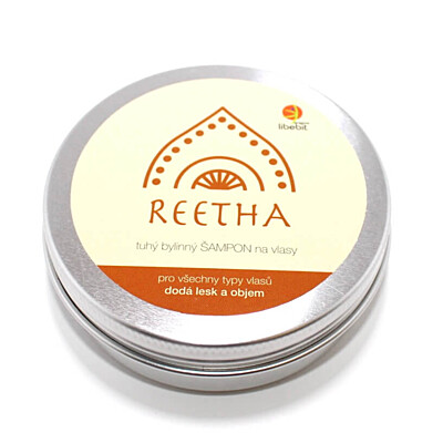 Tuhý bylinný šampon Reetha (plechová krabička) 70g LIBEBIT