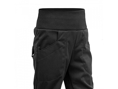 Dětské softshellové kalhoty Unuo s fleesem Cool, černá