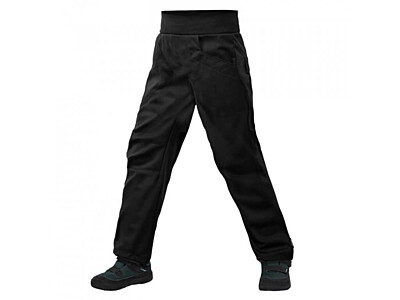 Dětské softshellové kalhoty Unuo s fleesem Cool, černá