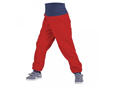 Batoľacie softshellové nohavice Unuo červené