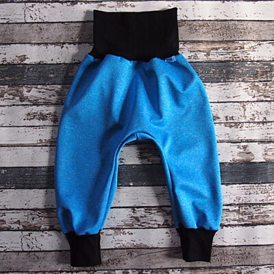 Softshellové kalhoty Yháček - modrý melír